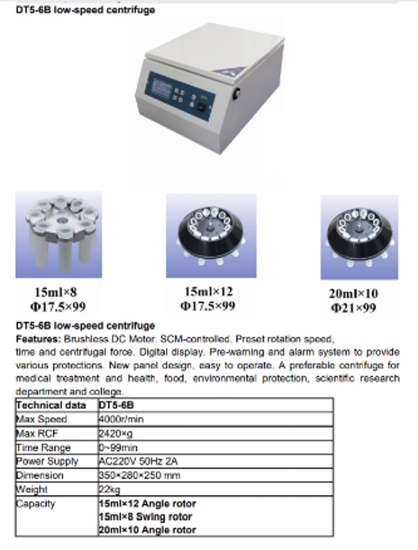 Beili Centrifugal Machine Model DT5-6(B)